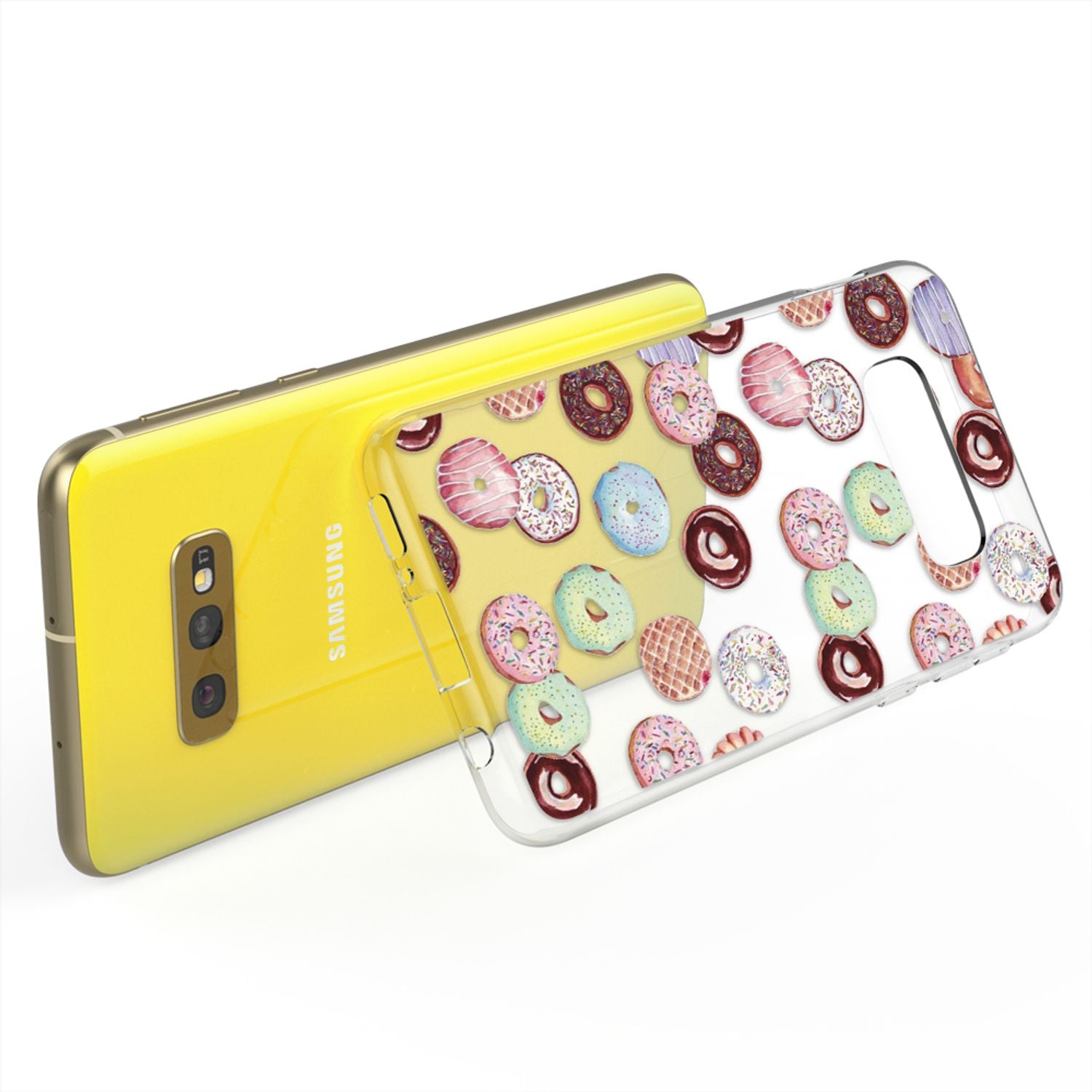 NALIA Handyhülle kompatibel mit Samsung Galaxy S10e, Slim Motiv Case Cover Etui Doughnuts NALIA