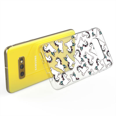 NALIA Handyhülle kompatibel mit Samsung Galaxy S10e, Slim Silikon Hülle Motiv Case Cover Crystal Schutzhülle Durchsichtig, Etui Dünn Handy-Tasche Backcover Transparent Bumper Skin Doughnuts NALIA SlimFit Hülle