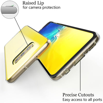 NALIA Handyhülle kompatibel mit Samsung Galaxy S10e, Slim Silikon Hülle Motiv Case Cover Crystal Schutzhülle Durchsichtig, Etui Dünn Handy-Tasche Backcover Transparent Bumper Skin Doughnuts NALIA SlimFit Hülle
