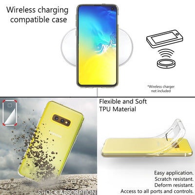 NALIA Handyhülle kompatibel mit Samsung Galaxy S10e, Slim Silikon Hülle Motiv Case Cover Crystal Schutzhülle Durchsichtig, Etui Dünn Handy-Tasche Backcover Transparent Bumper Skin Doughnuts NALIA SlimFit Hülle