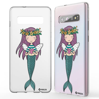NALIA Handy Hülle für Samsung Galaxy S10, Slim Silikon Hülle Motiv Case Cover Be Cool Pinguin NALIA