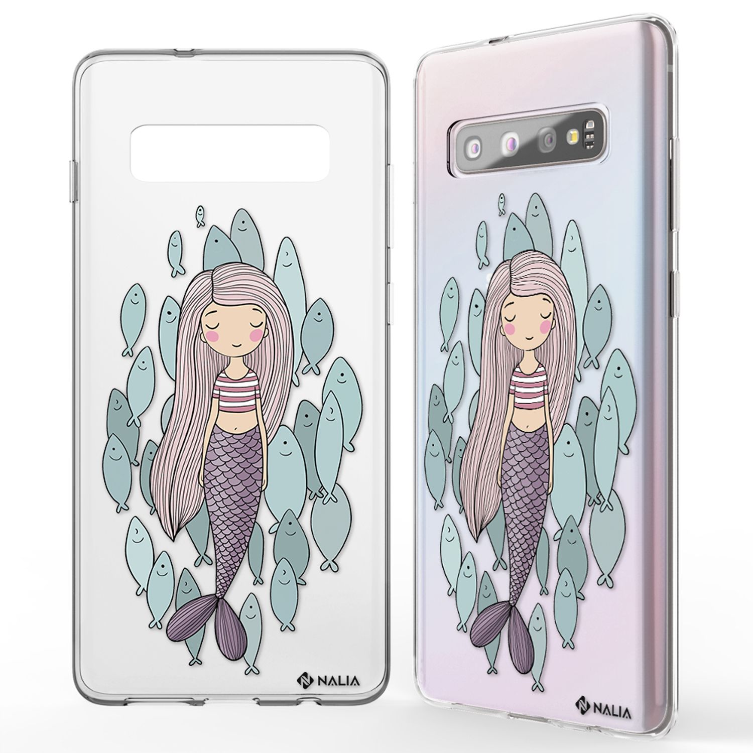 NALIA Handy Hülle für Samsung Galaxy S10, Slim Silikon Hülle Motiv Case Cover Be Cool Pinguin NALIA