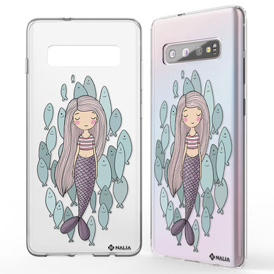 NALIA Handyhülle kompatibel mit Samsung Galaxy S10, Slim Silikon Hülle Motiv Case Cover Crystal Schutzhülle, Durchsichtig Etui Handy-Tasche Backcover Transparent Bumper Be Cool Pinguin NALIA SlimFit Hülle