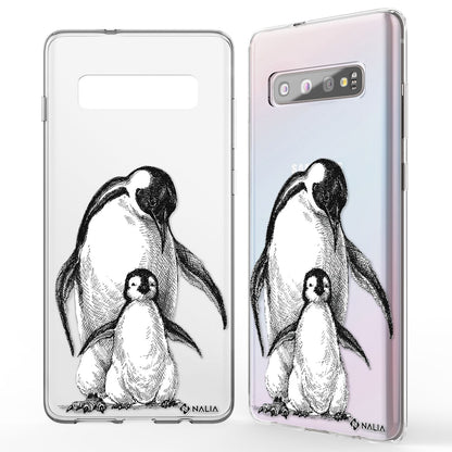 NALIA Handy Hülle für Samsung Galaxy S10, Slim Silikon Hülle Motiv Case Cover Papagei NALIA