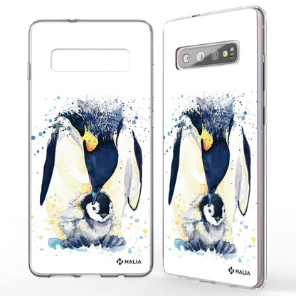 NALIA Handy Hülle für Samsung Galaxy S10, Slim Silikon Hülle Motiv Case Cover Lemur NALIA