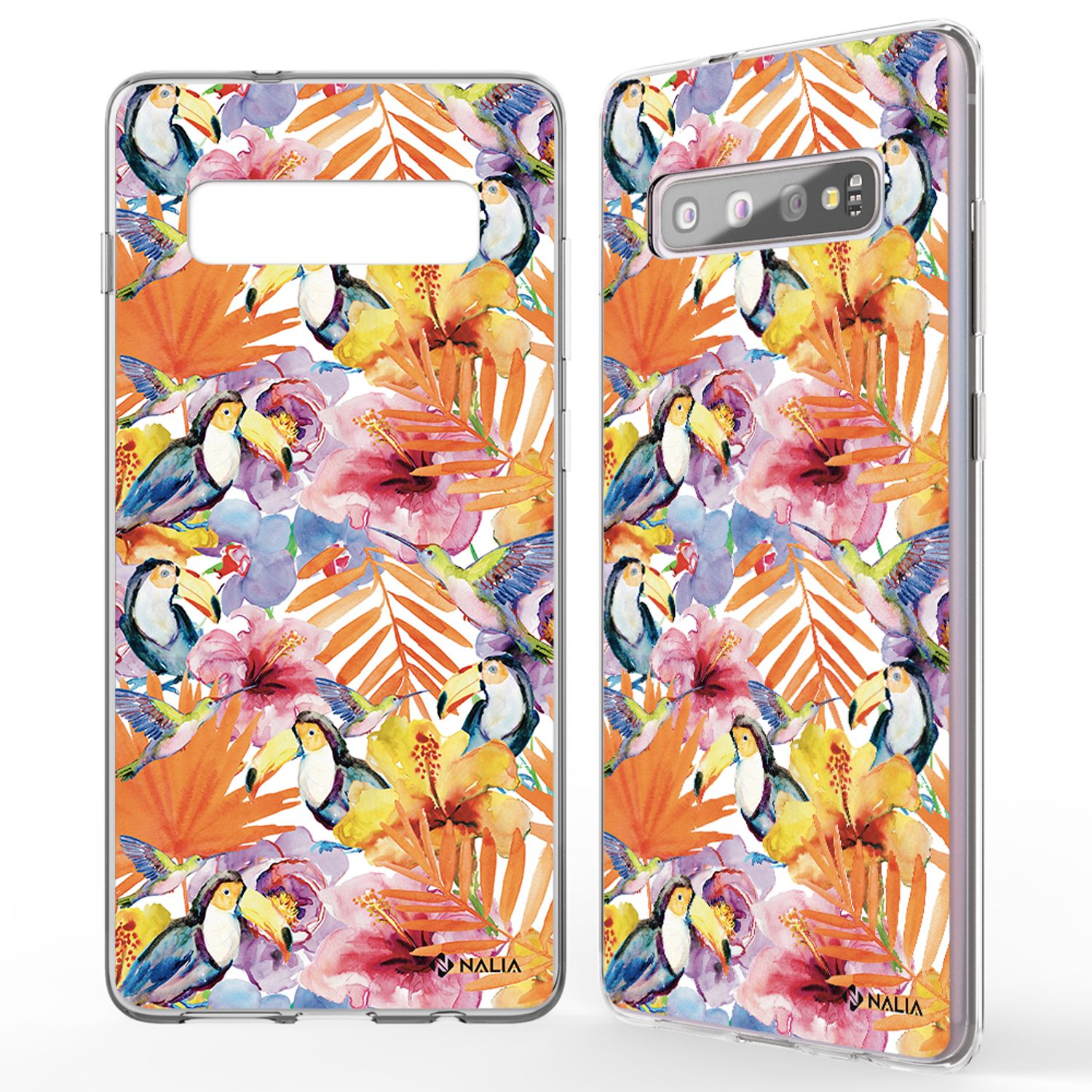 NALIA Handy Hülle für Samsung Galaxy S10, Slim Silikon Hülle Motiv Case Cover Be Cool Pinguin NALIA