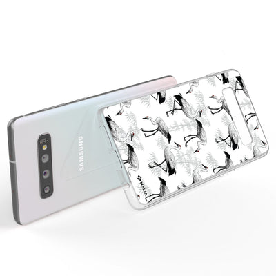 NALIA Handyhülle kompatibel mit Samsung Galaxy S10, Slim Silikon Hülle Motiv Case Cover Crystal Schutzhülle, Durchsichtig Etui Handy-Tasche Backcover Transparent Bumper Pfau NALIA SlimFit Hülle