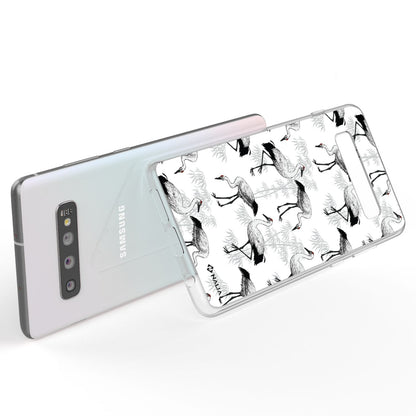 NALIA Handy Hülle für Samsung Galaxy S10, Slim Silikon Hülle Motiv Case Cover Pfau NALIA