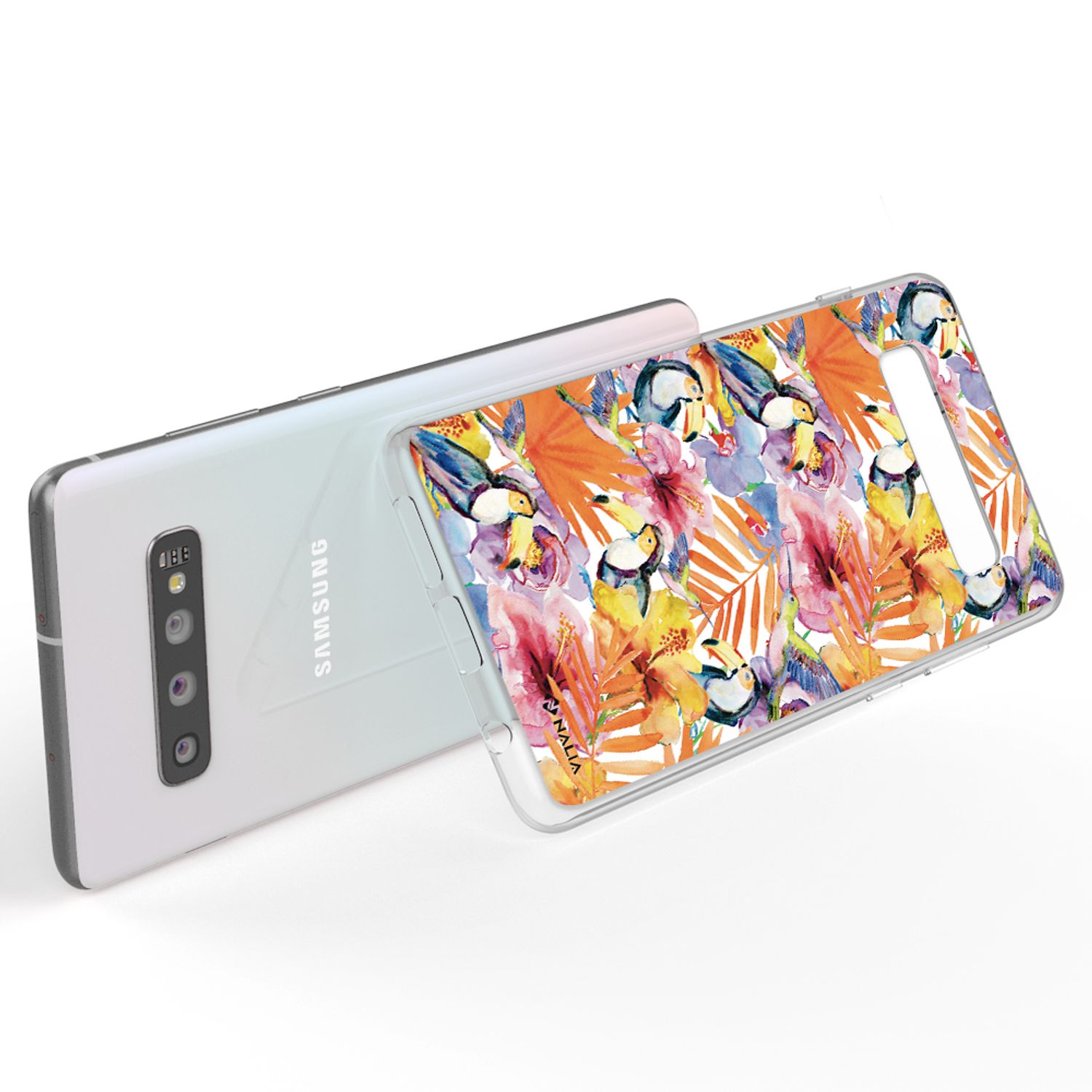 NALIA Handy Hülle für Samsung Galaxy S10, Slim Silikon Hülle Motiv Case Cover Be Cool Pinguin NALIA