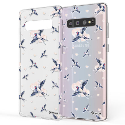 NALIA Handy Hülle für Samsung Galaxy S10, Slim Silikon Hülle Motiv Case Cover Pfau NALIA