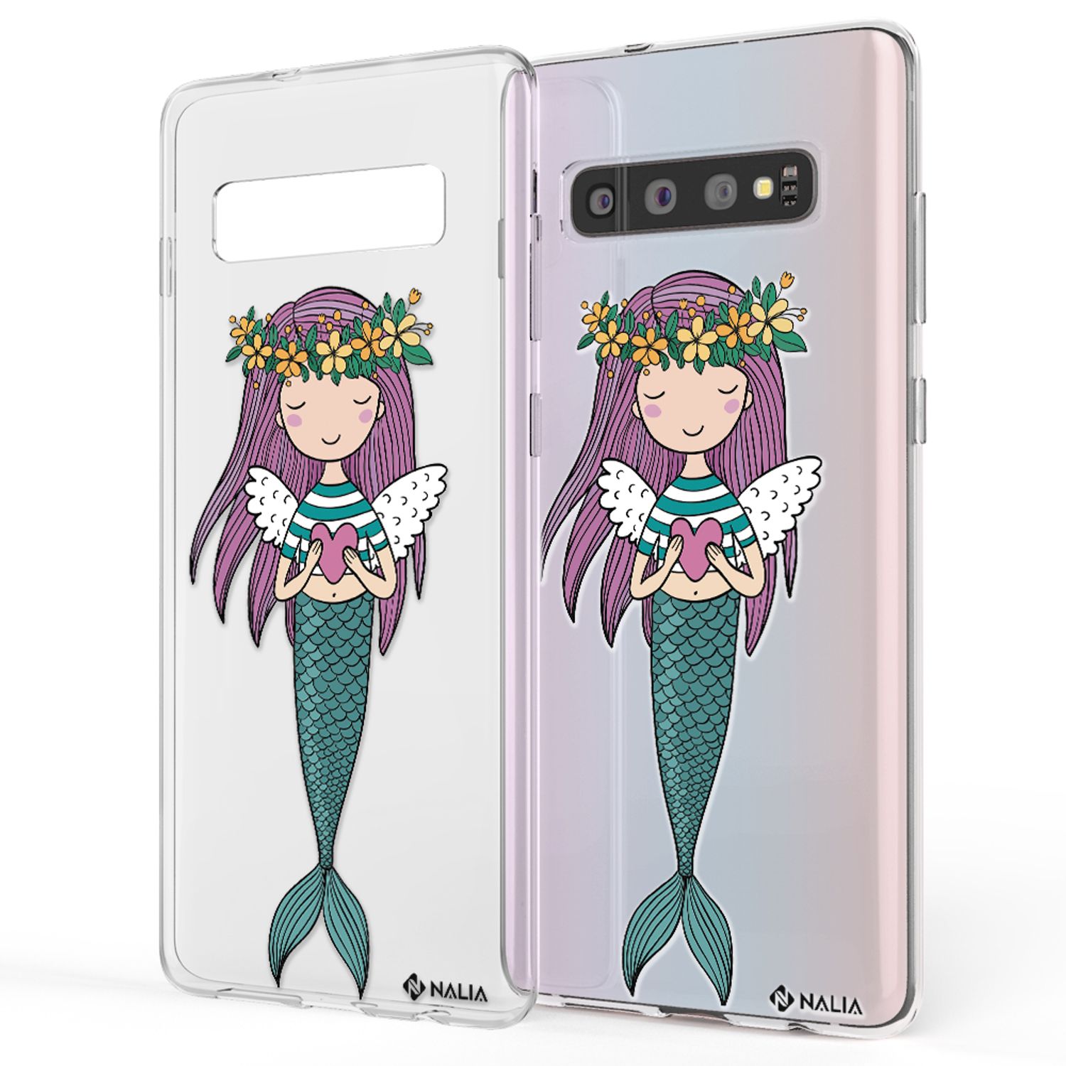 NALIA Handy Hülle für Samsung Galaxy S10, Slim Silikon Hülle Motiv Case Cover Be Cool Pinguin NALIA
