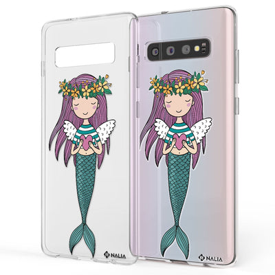 NALIA Handyhülle kompatibel mit Samsung Galaxy S10, Slim Silikon Hülle Motiv Case Cover Crystal Schutzhülle, Durchsichtig Etui Handy-Tasche Backcover Transparent Bumper Be Cool Pinguin NALIA SlimFit Hülle