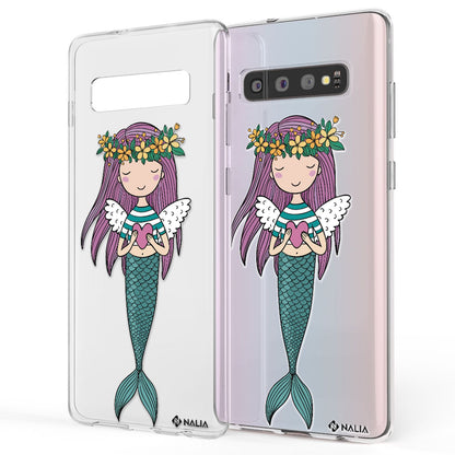 NALIA Handy Hülle für Samsung Galaxy S10, Slim Silikon Hülle Motiv Case Cover Be Cool Pinguin NALIA