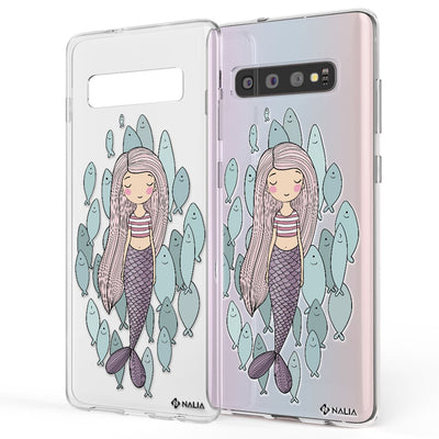 NALIA Handyhülle kompatibel mit Samsung Galaxy S10, Slim Silikon Hülle Motiv Case Cover Crystal Schutzhülle, Durchsichtig Etui Handy-Tasche Backcover Transparent Bumper Be Cool Pinguin NALIA SlimFit Hülle