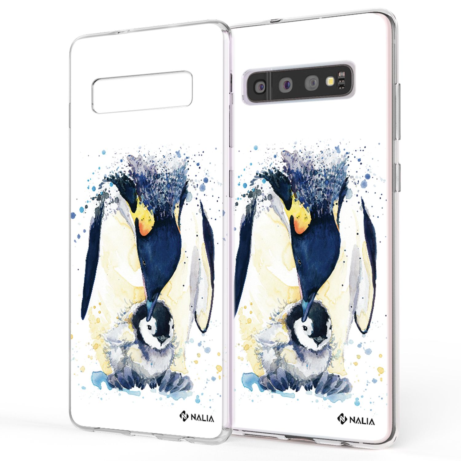 NALIA Handy Hülle für Samsung Galaxy S10, Slim Silikon Hülle Motiv Case Cover Lemur NALIA