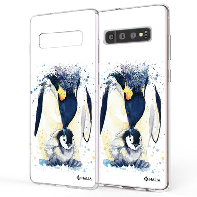 NALIA Handyhülle kompatibel mit Samsung Galaxy S10, Slim Silikon Hülle Motiv Case Cover Crystal Schutzhülle, Durchsichtig Etui Handy-Tasche Backcover Transparent Bumper Lemur NALIA SlimFit Hülle