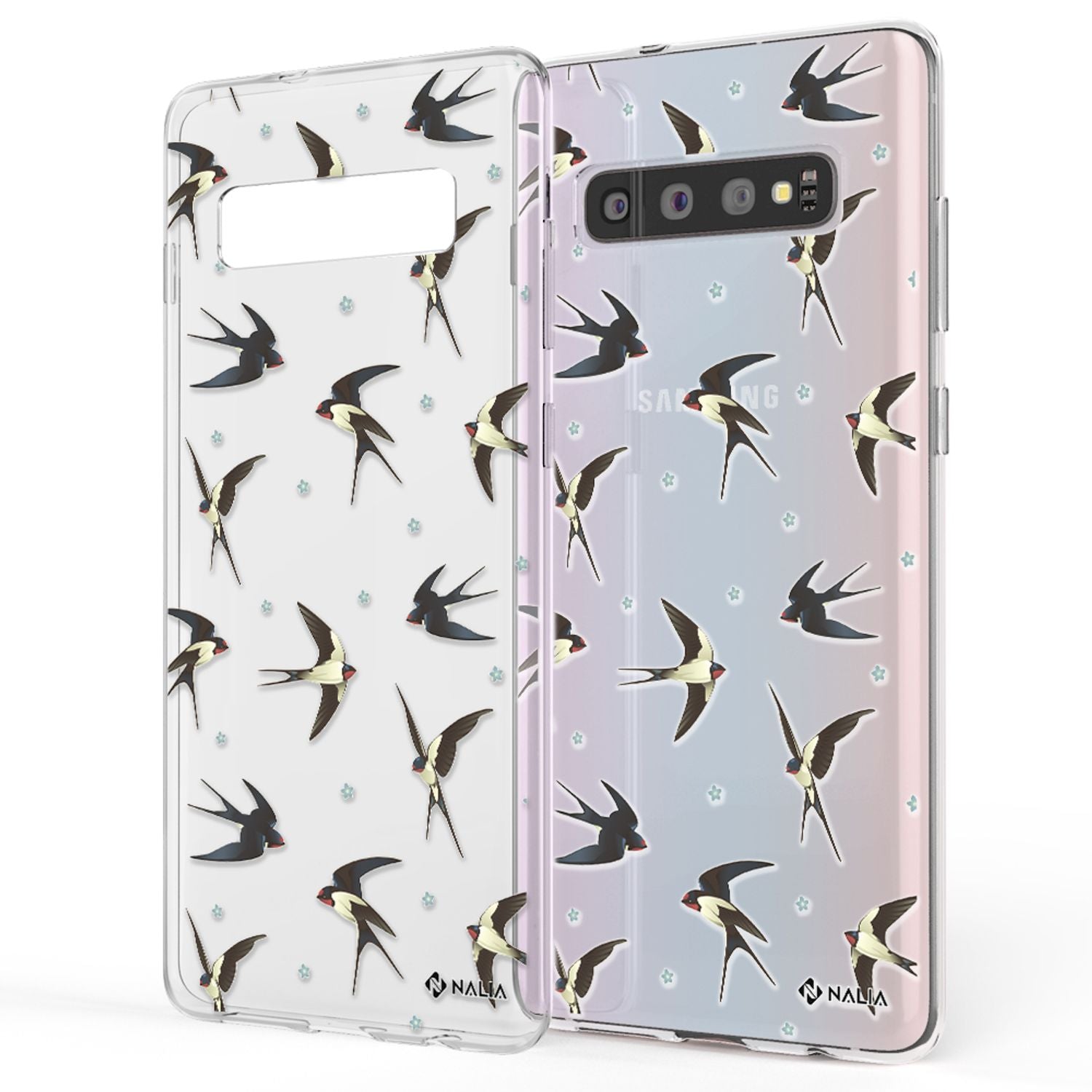 NALIA Handy Hülle für Samsung Galaxy S10, Slim Silikon Hülle Motiv Case Cover NALIA