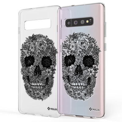 NALIA Handyhülle kompatibel mit Samsung Galaxy S10, Slim Silikon Hülle Motiv Case Cover Crystal Schutzhülle, Durchsichtig Etui Handy-Tasche Backcover Transparent Bumper Pfau NALIA SlimFit Hülle