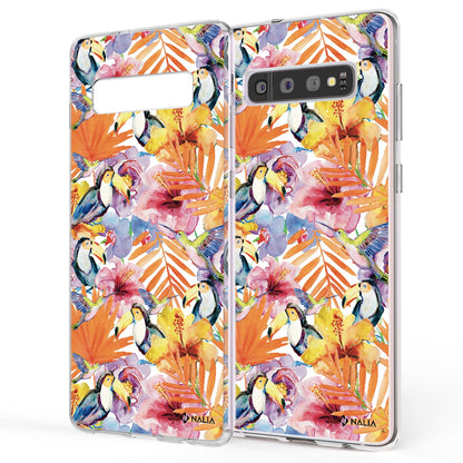 NALIA Handy Hülle für Samsung Galaxy S10, Slim Silikon Hülle Motiv Case Cover Be Cool Pinguin NALIA