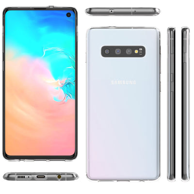 NALIA Handyhülle kompatibel mit Samsung Galaxy S10, Slim Silikon Hülle Motiv Case Cover Crystal Schutzhülle, Durchsichtig Etui Handy-Tasche Backcover Transparent Bumper Ananas Dreieck NALIA SlimFit Hülle