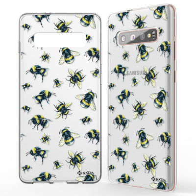 NALIA Handyhülle kompatibel mit Samsung Galaxy S10 Plus, Slim Silikon Hülle Motiv Case Cover Crystal Schutzhülle Durchsichtig Etui Handy-Tasche Backcover Transparent Bumper Blumen & Vögel NALIA Protective Hülle