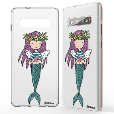 NALIA Handyhülle kompatibel mit Samsung Galaxy S10 Plus, Slim Silikon Hülle Motiv Case Cover Crystal Schutzhülle Durchsichtig Etui Handy-Tasche Backcover Transparent Bumper Be Cool Pinguin NALIA Protective Hülle