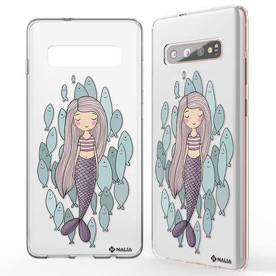 NALIA Handyhülle kompatibel mit Samsung Galaxy S10 Plus, Slim Silikon Hülle Motiv Case Cover Crystal Schutzhülle Durchsichtig Etui Handy-Tasche Backcover Transparent Bumper Be Cool Pinguin NALIA Protective Hülle