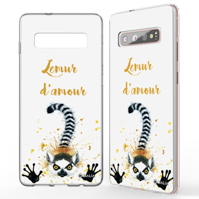 NALIA Handyhülle kompatibel mit Samsung Galaxy S10 Plus, Slim Silikon Hülle Motiv Case Cover Crystal Schutzhülle Durchsichtig Etui Handy-Tasche Backcover Transparent Bumper Lemur NALIA Protective Hülle