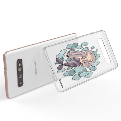 NALIA Handyhülle kompatibel mit Samsung Galaxy S10 Plus, Slim Silikon Hülle Motiv Case Cover Crystal Schutzhülle Durchsichtig Etui Handy-Tasche Backcover Transparent Bumper Be Cool Pinguin NALIA Protective Hülle