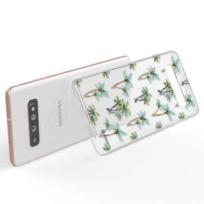 NALIA Handyhülle kompatibel mit Samsung Galaxy S10 Plus, Slim Silikon Hülle Motiv Case Cover Crystal Schutzhülle Durchsichtig Etui Handy-Tasche Backcover Transparent Bumper Aquarell Federn NALIA Protective Hülle