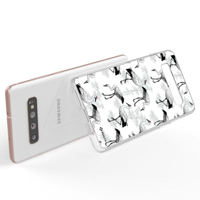 NALIA Handyhülle kompatibel mit Samsung Galaxy S10 Plus, Slim Silikon Hülle Motiv Case Cover Crystal Schutzhülle Durchsichtig Etui Handy-Tasche Backcover Transparent Bumper Storch NALIA Protective Hülle