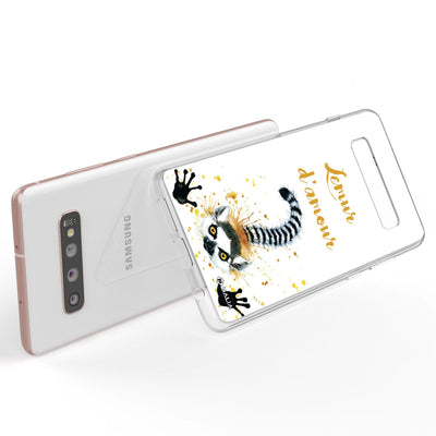 NALIA Handyhülle kompatibel mit Samsung Galaxy S10 Plus, Slim Silikon Hülle Motiv Case Cover Crystal Schutzhülle Durchsichtig Etui Handy-Tasche Backcover Transparent Bumper Lemur NALIA Protective Hülle