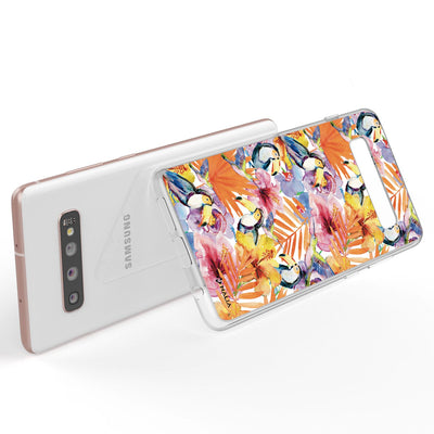 NALIA Handyhülle kompatibel mit Samsung Galaxy S10 Plus, Slim Silikon Hülle Motiv Case Cover Crystal Schutzhülle Durchsichtig Etui Handy-Tasche Backcover Transparent Bumper Be Cool Pinguin NALIA Protective Hülle