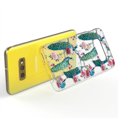 NALIA Handyhülle kompatibel mit Samsung Galaxy S10e, Slim Silikon Hülle Motiv Case Cover Crystal Schutzhülle, Durchsichtig Etui Handy-Tasche Backcover Transparent Bumper Kolibri NALIA SlimFit Hülle