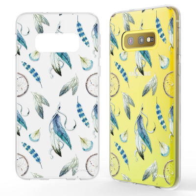 NALIA Handyhülle kompatibel mit Samsung Galaxy S10e, Slim Silikon Hülle Motiv Case Cover Crystal Schutzhülle, Durchsichtig Etui Handy-Tasche Backcover Transparent Bumper Aquarell Ananas NALIA SlimFit Hülle