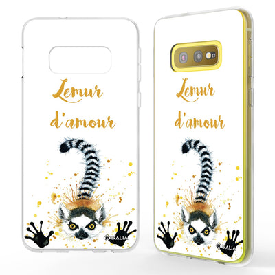 NALIA Handyhülle kompatibel mit Samsung Galaxy S10e, Slim Silikon Hülle Motiv Case Cover Crystal Schutzhülle, Durchsichtig Etui Handy-Tasche Backcover Transparent Bumper Lemur NALIA SlimFit Hülle