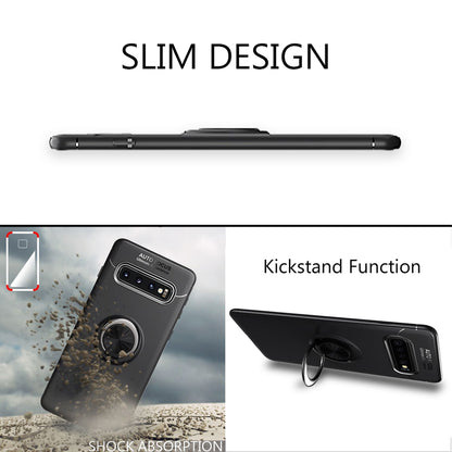 NALIA Ring Handy Hülle für Samsung Galaxy S10 Plus für KFZ Halterung, Cover Case Schwarz NALIA Protective Hülle