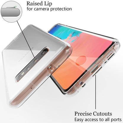 NALIA 360 Grad Handy Hülle für Samsung Galaxy S10, Full Cover Case Schutzhülle Transparent NALIA Transparente Hülle