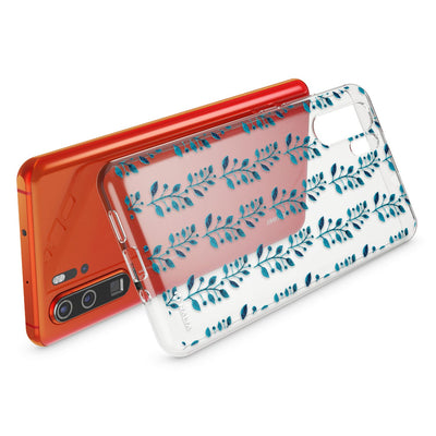 NALIA Hülle kompatibel mit Huawei P30 Pro, Motiv Handyhülle Ultra-Slim Silikon Case Crystal Cover Schutzhülle Durchsichtig, Dünne Handy-Tasche Backcover Transparent Bumper Aquarell Federn NALIA SlimFit Hülle