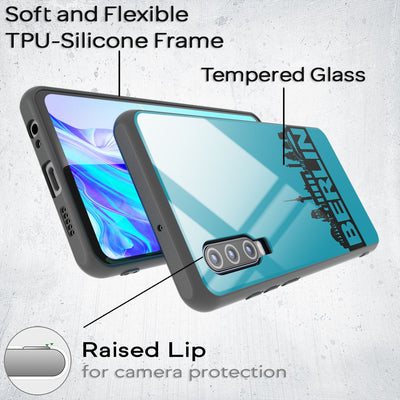 NALIA Hartglas Hülle kompatibel mit Huawei P30, Original Berlin Design Motiv Hardcase aus 9H Tempered Glass & Silikon Bumper, Robuste Handyhülle Cover Case Berlin Skyline Weiß NALIA Protective Hülle