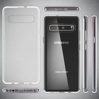 NALIA Transparente Silikonhülle für Samsung Galaxy S10 5G – Anti-Gelb & Rutschfest – GLAZE (Handyhülle Kristallklar, Schlank & Stoßfest) – Marke aus Berlin Default Title NALIA Transparente Hülle