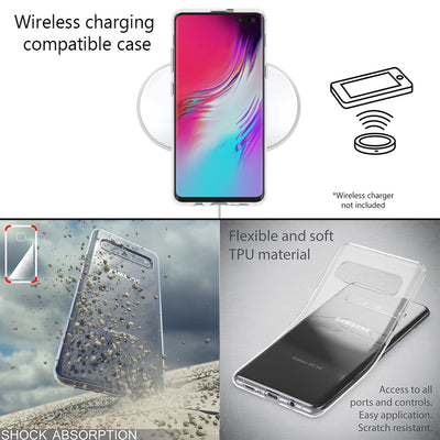 NALIA Transparente Silikonhülle für Samsung Galaxy S10 5G – Anti-Gelb & Rutschfest – GLAZE (Handyhülle Kristallklar, Schlank & Stoßfest) – Marke aus Berlin Default Title NALIA Transparente Hülle
