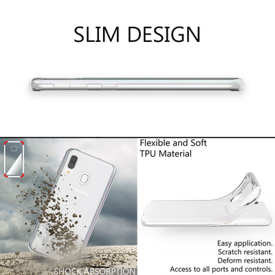 NALIA Handyhülle kompatibel mit Samsung Galaxy A20e Hülle, Dünne Durchsichtige Silikon Schutzhülle Phone Case Soft Cover, Ultra-Slim Bumper Gummi Handy-Tasche Skin Etui Schale Klar Weich - Transparent Default Title NALIA Transparente Hülle