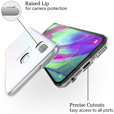 NALIA Transparente Silikonhülle für Samsung Galaxy A40 – Anti-Gelb & Rutschfest – GLAZE (Handyhülle Kristallklar, Schlank & Stoßfest) – Marke aus Berlin Default Title NALIA Transparente Hülle