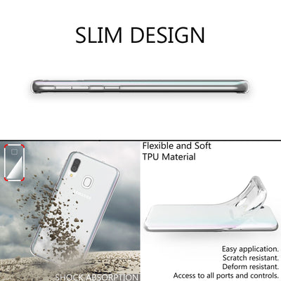 NALIA Transparente Silikonhülle für Samsung Galaxy A40 – Anti-Gelb & Rutschfest – GLAZE (Handyhülle Kristallklar, Schlank & Stoßfest) – Marke aus Berlin Default Title NALIA Transparente Hülle