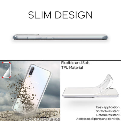Samsung Galaxy A70 Handyhülle Silikonhülle NALIA Case Cover klar transparent Default Title NALIA Transparente Hülle