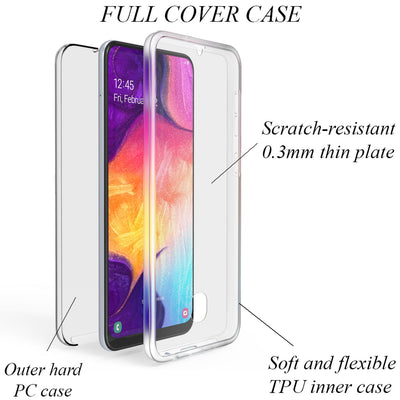 NALIA 360° Hülle für Samsung Galaxy A50 – Vorne & Hinten Schutz – 360GUARD (Full-Body Case) – Marke aus Berlin Default Title NALIA Transparente Hülle