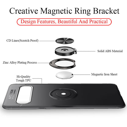 Handy Hülle für Samsung S10 5G, 360 Grad Ring Case Schutz Cover Tasche Schale Schwarz NALIA Protective Hülle