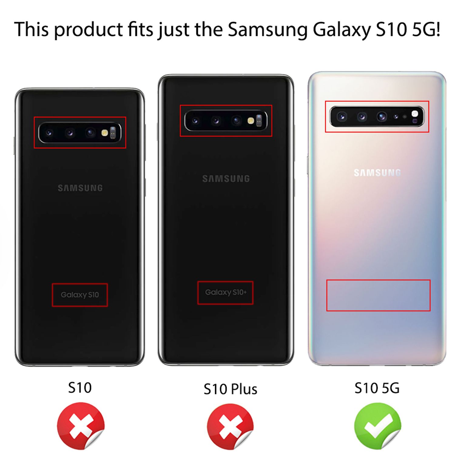 Handy Hülle für Samsung S10 5G, 360 Grad Ring Case Schutz Cover Tasche Schale Schwarz NALIA Protective Hülle