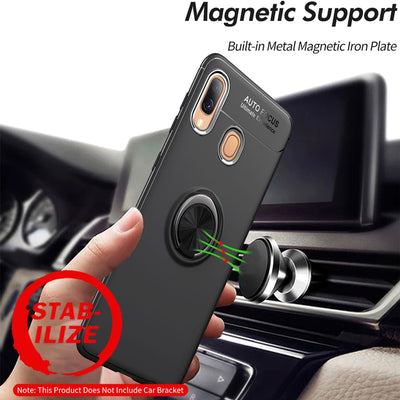 NALIA Ring Hülle kompatibel mit Samsung Galaxy A40, Silikon Handyhülle mit 360 Grad Finger-Halter für magnetische KFZ-Halterung, Schutzhülle Cover Phone Case Handy-Tasche Etui Rose Gold NALIA Protective Hülle